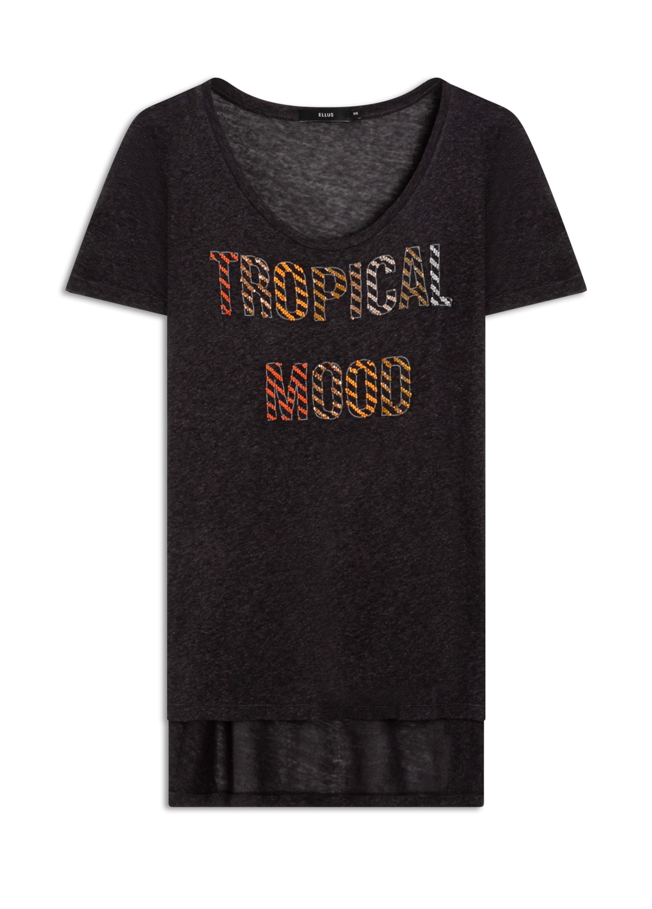 Blusa Tropical Mood Ellus Preto
