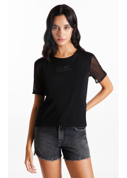Blusa Tule Double Preto