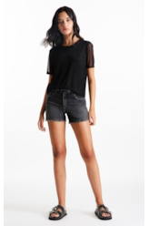 Blusa Tule Double Preto
