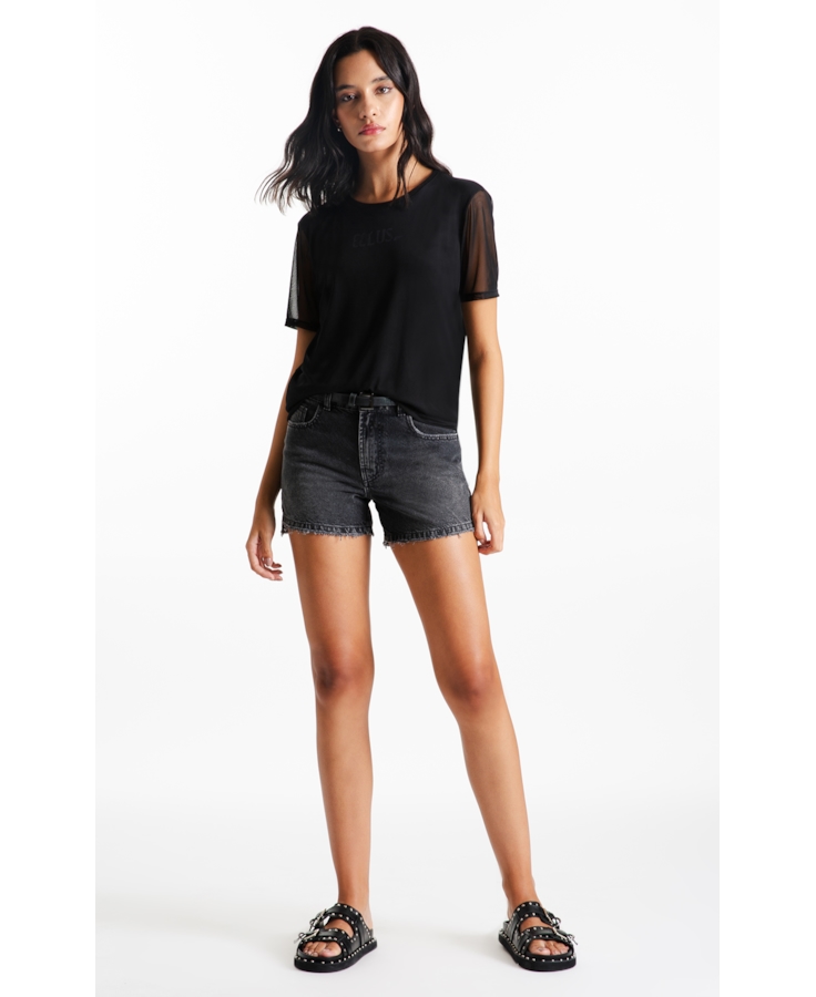 Blusa Tule Double Preto
