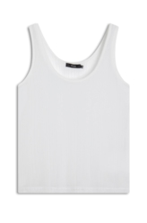 Blusa Tule Lurex Sleeveless Branco