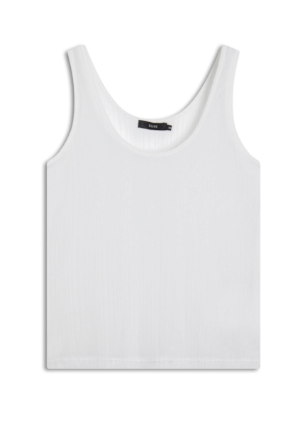 Blusa Tule Lurex Sleeveless Branco