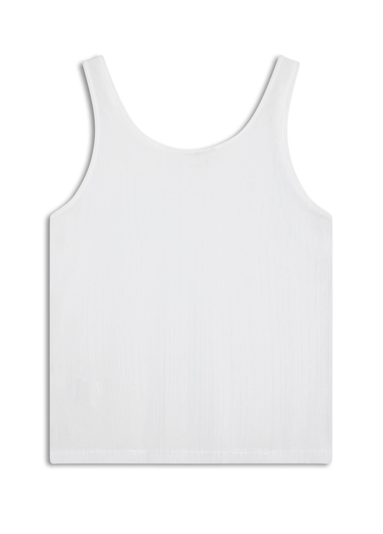 Blusa Tule Lurex Sleeveless Branco