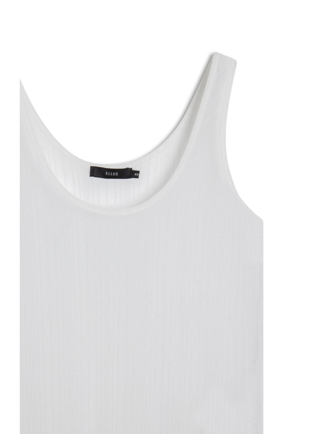 Blusa Tule Lurex Sleeveless Branco