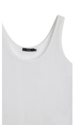 Blusa Tule Lurex Sleeveless Branco