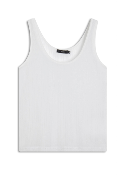 Blusa Tule Lurex Sleeveless Branco