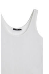 Blusa Tule Lurex Sleeveless Branco