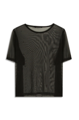 Blusa Tule Shine Strass Preto