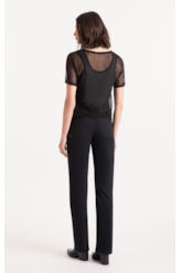 Blusa Tule Shine Strass Preto