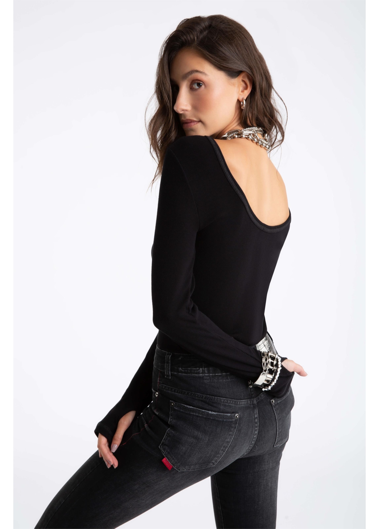 Blusa Vack Neckline Preto