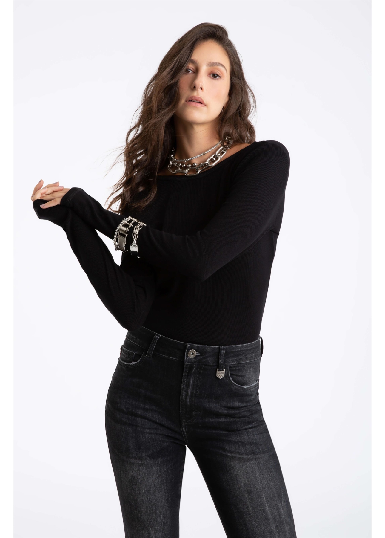 Blusa Vack Neckline Preto