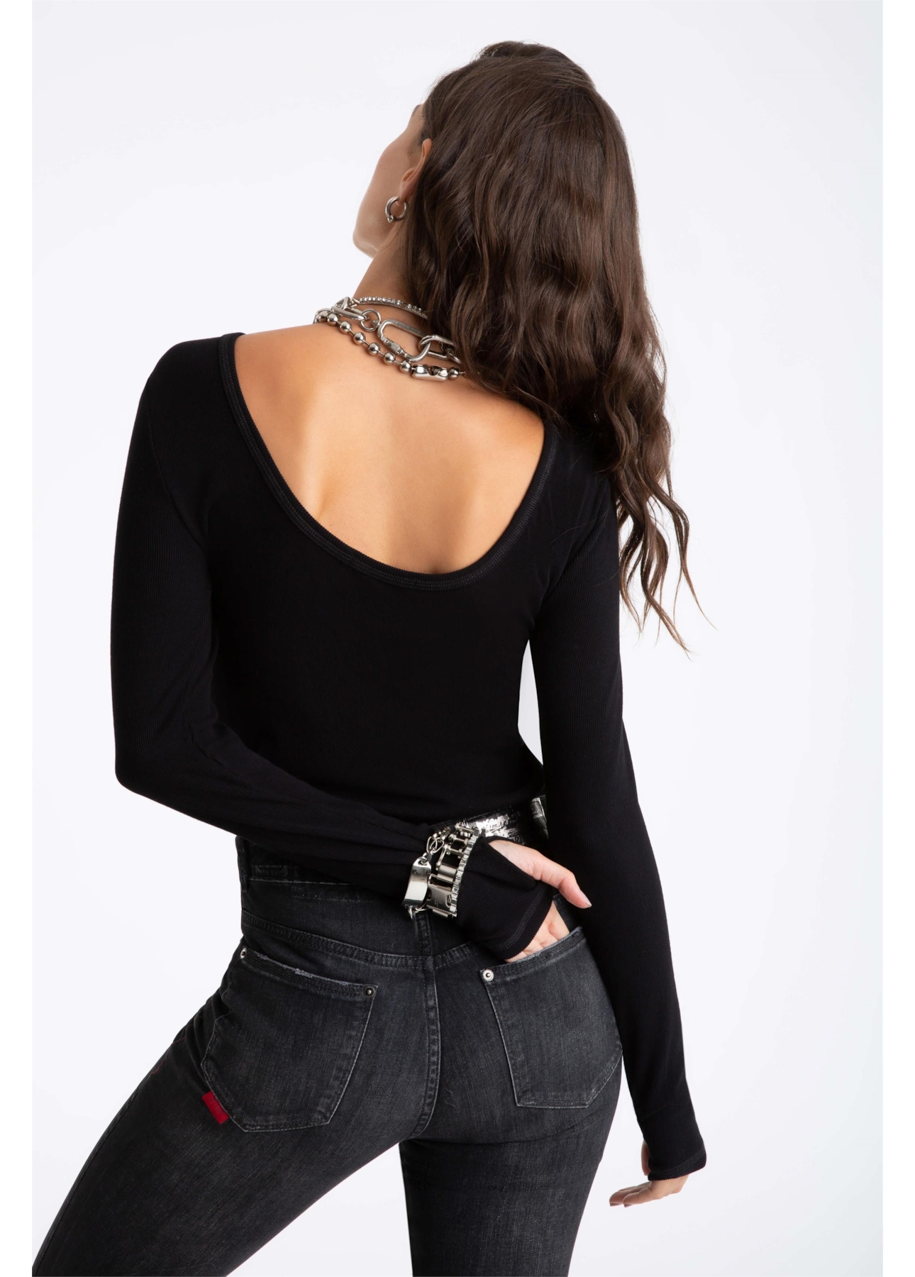 Blusa Vack Neckline Preto