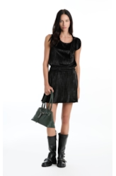 Blusa Velvet Embrossed Preto