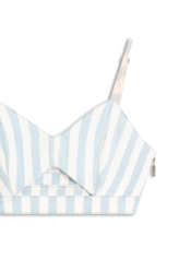 Blusa Vintage Stripe Denim Top Abertura Lav.Dest.Plus