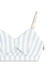 Blusa Vintage Stripe Denim Top Abertura Lav.Dest.Plus