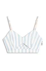 Blusa Vintage Stripe Denim Top Abertura Lav.Dest.Plus