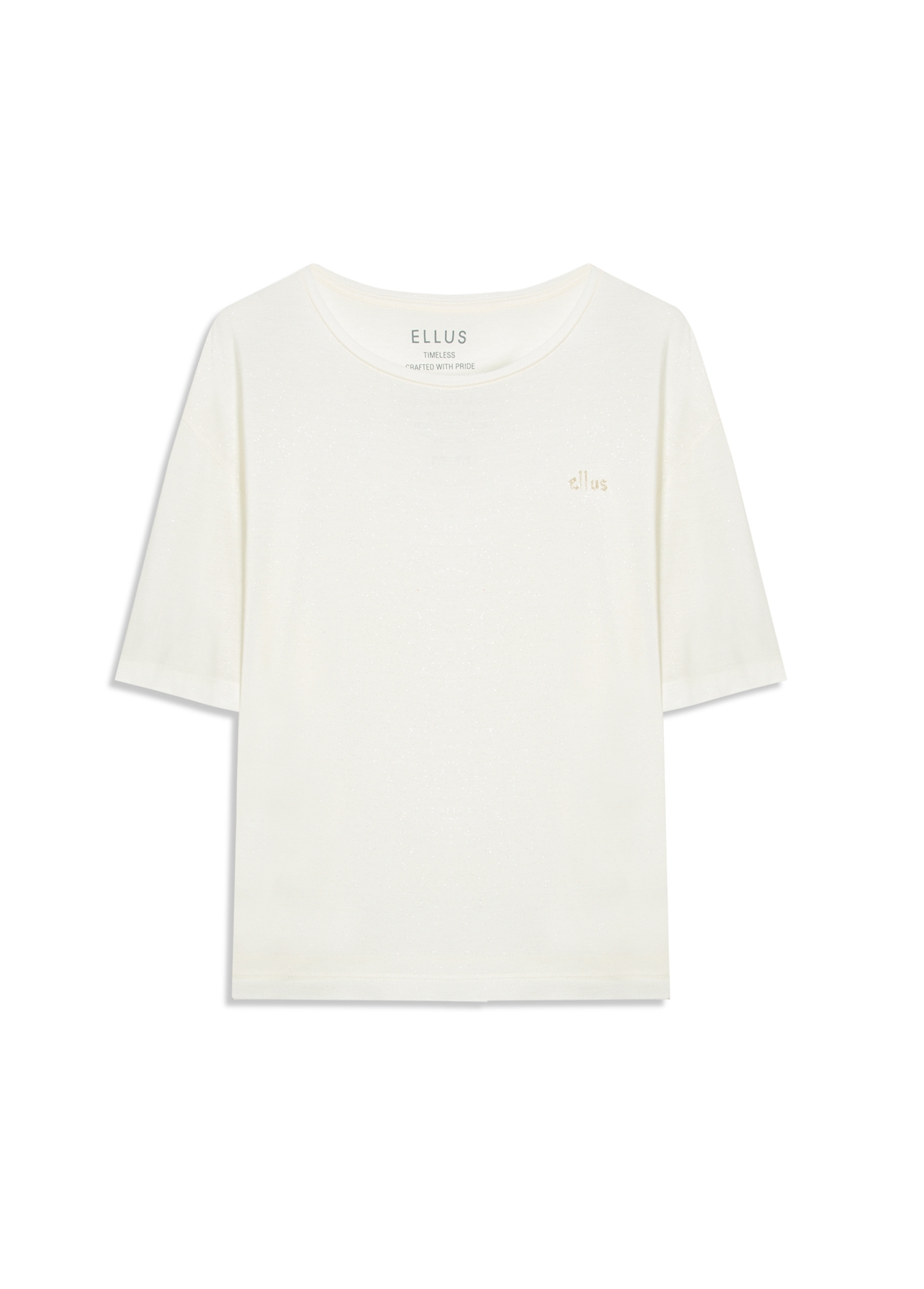 Blusa Visco Boxy Ellus Glitter Off White