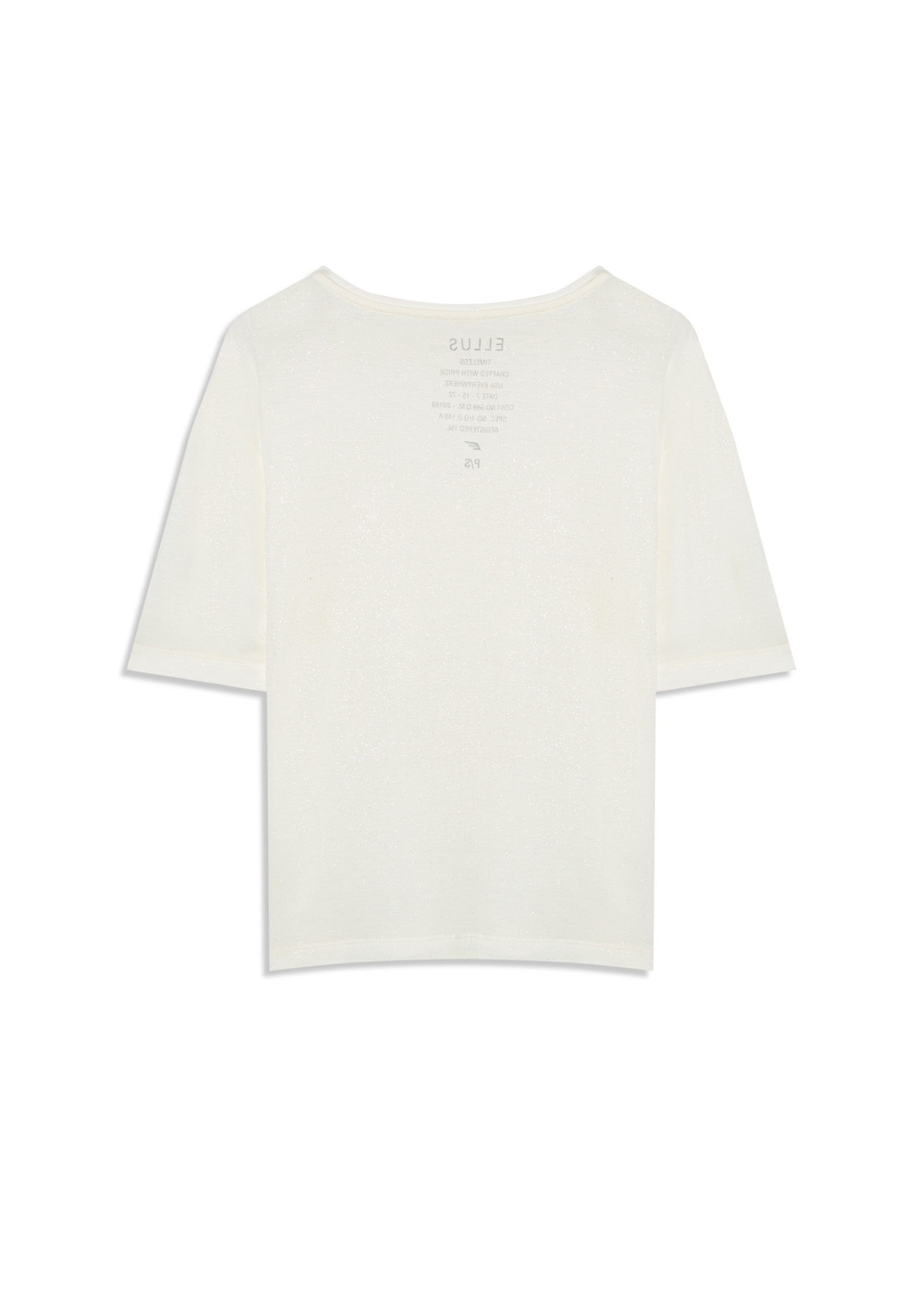 Blusa Visco Boxy Ellus Glitter Off White