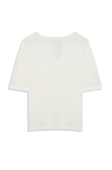 Blusa Visco Boxy Ellus Glitter Off White