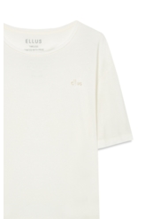 Blusa Visco Boxy Ellus Glitter Off White
