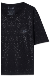 Blusa Visco Boxy Ellus Glitter Preto