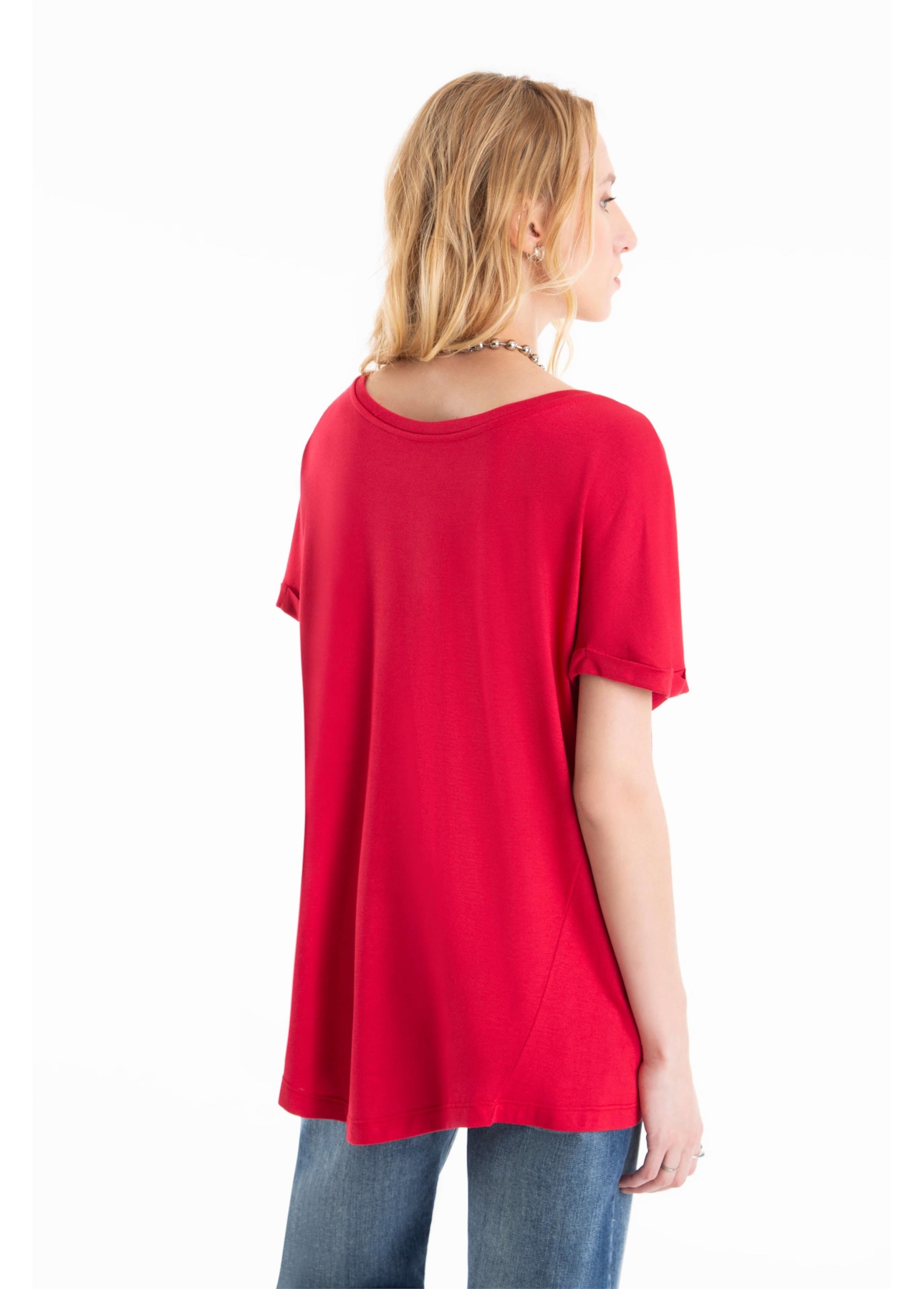 Blusa Visco Canoa Ellus Onça Vermelho