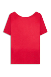 Blusa Visco Canoa Ellus Onça Vermelho