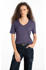 Blusa Visco Ellus Gothic New York Purple Blue