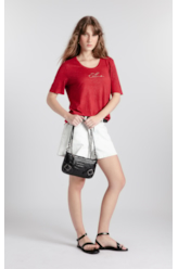 Blusa Visco Ellus Handwriting Boxy Vermelho
