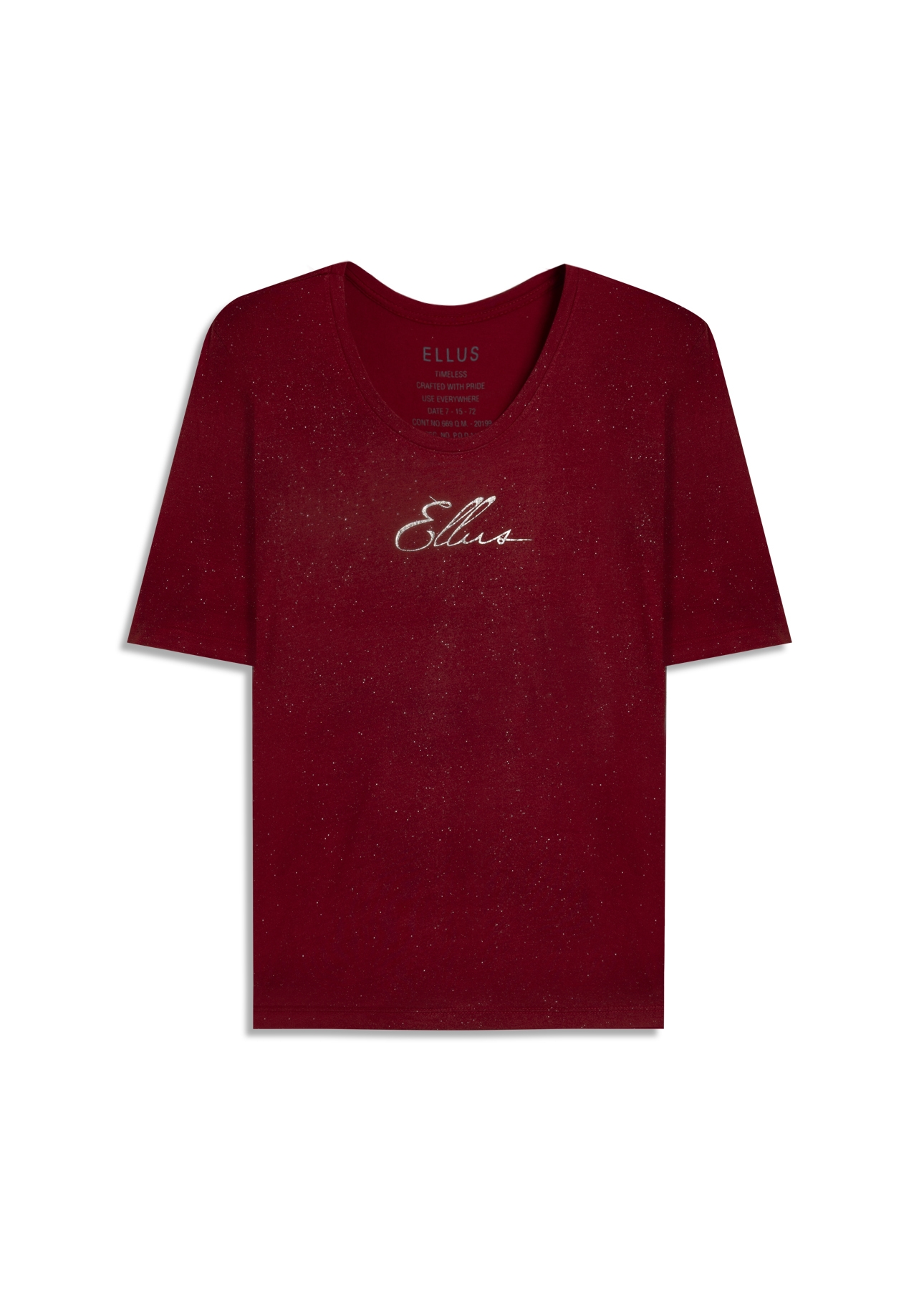 Blusa Visco Ellus Handwriting Boxy Vermelho