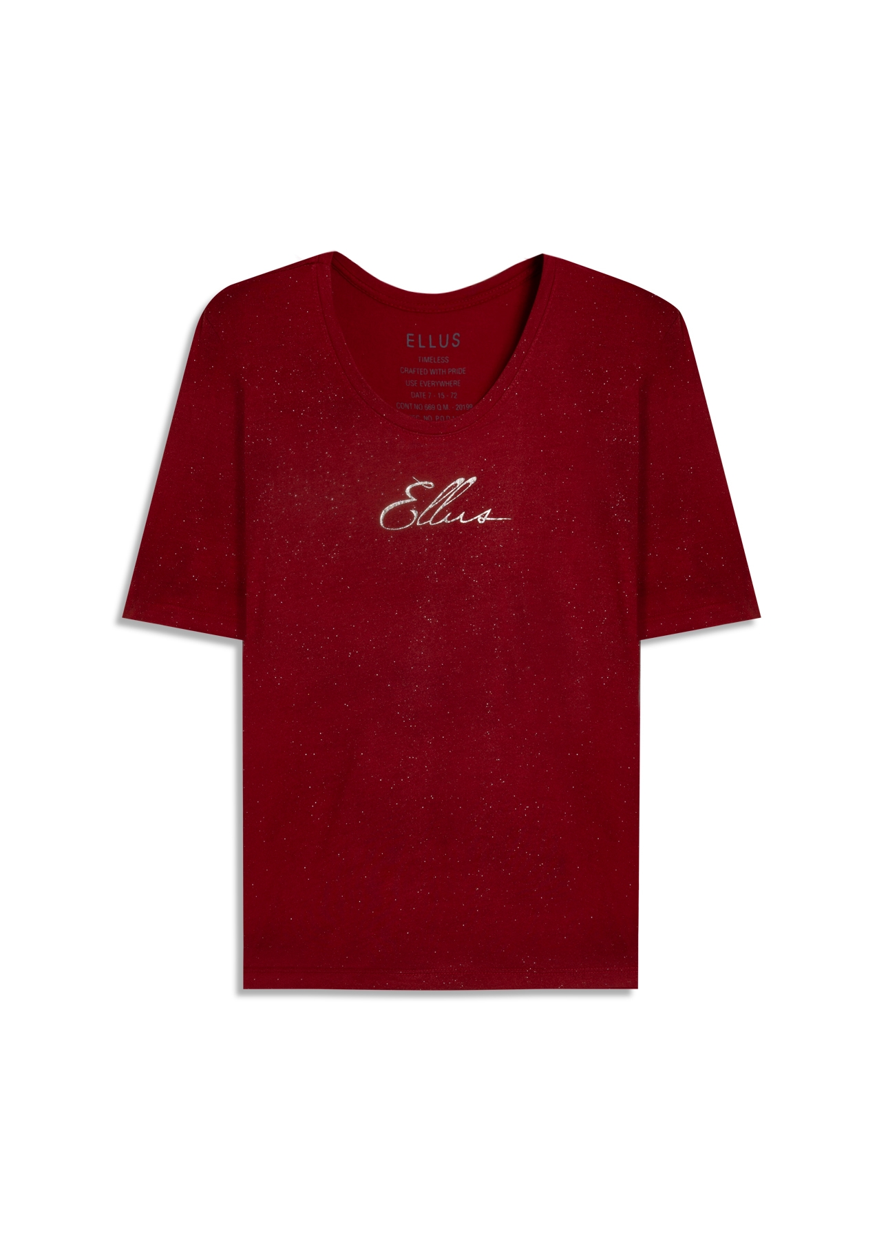 Blusa Visco Ellus Handwriting Boxy Vermelho