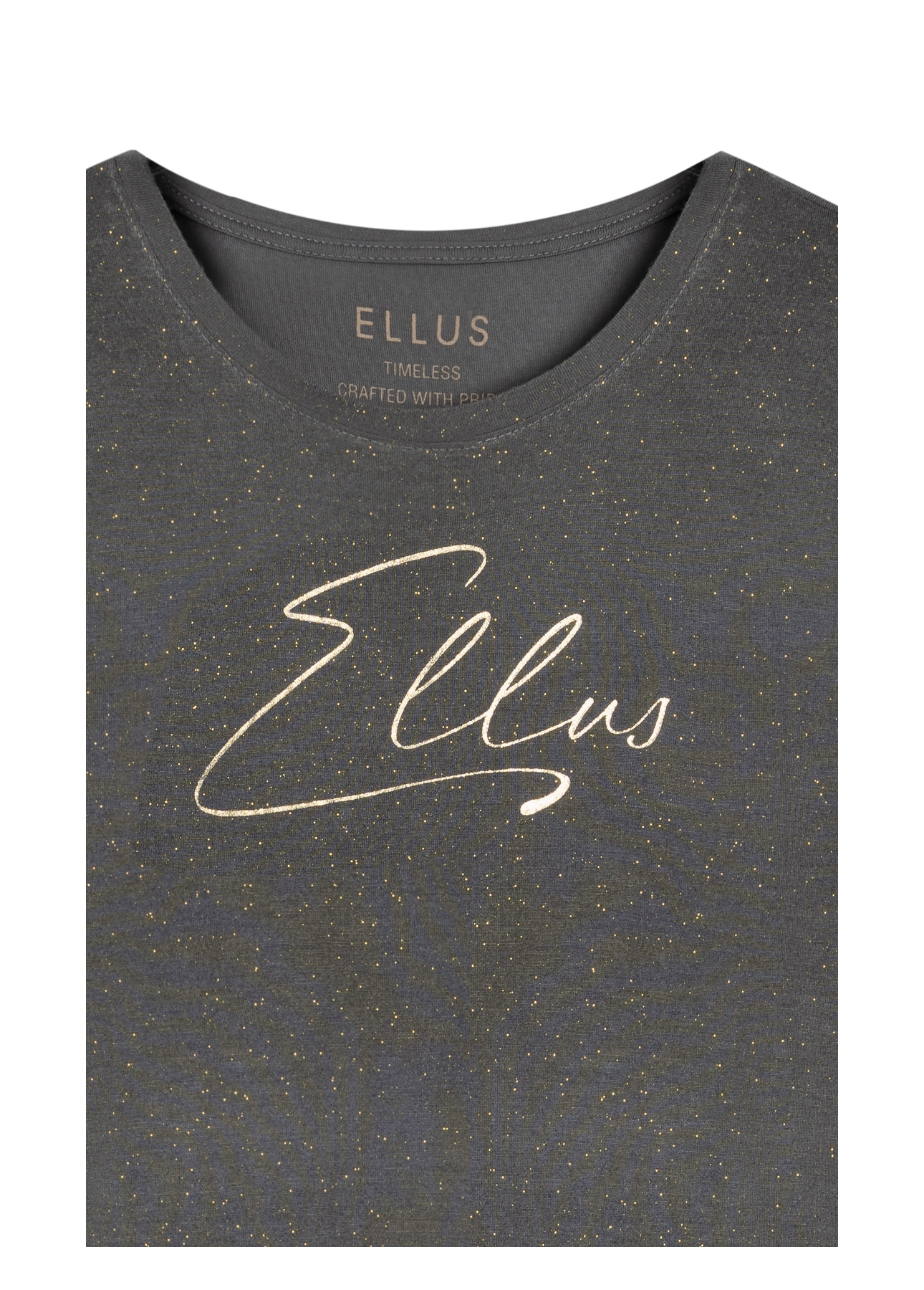 Blusa Visco Ellus Script Boxy Tabaco