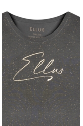 Blusa Visco Ellus Script Boxy Tabaco
