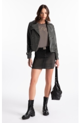 Blusa Visco Ellus Script Boxy Tabaco