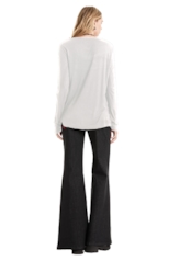 Blusa Visco Glitter Ml Off White