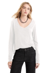 Blusa Visco Glitter Ml Off White
