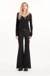 Blusa Visco Glitter Ml Preto