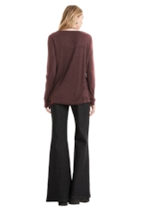 Blusa Visco Glitter Ml Vinho