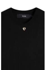 Blusa Visco Jersey Round Neck Preto