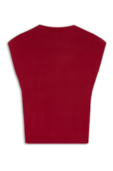 Blusa Visco Jersey Round Neck Vermelho