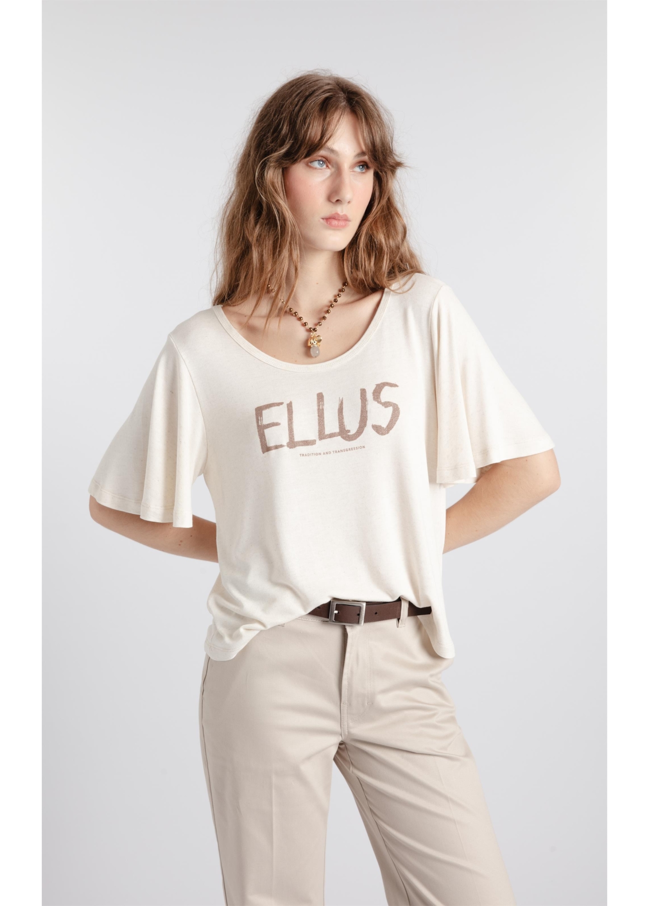 Blusa Visco Linen Enjoy Flowy Natural