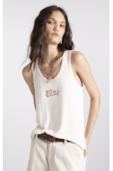 Blusa Visco Linen Melange Gothic Natural
