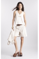 Blusa Visco Linen Melange Gothic Natural