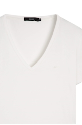 Blusa Visco Lycra Neckline Off White