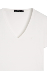 Blusa Visco Lycra Neckline Off White