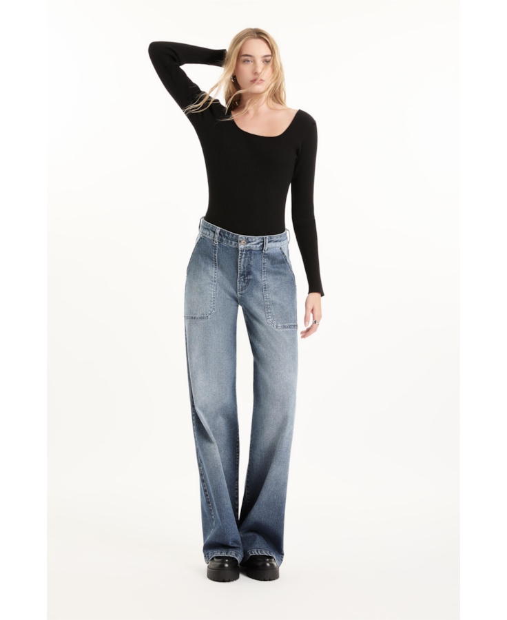 Blusa Visco Ribbed Preto