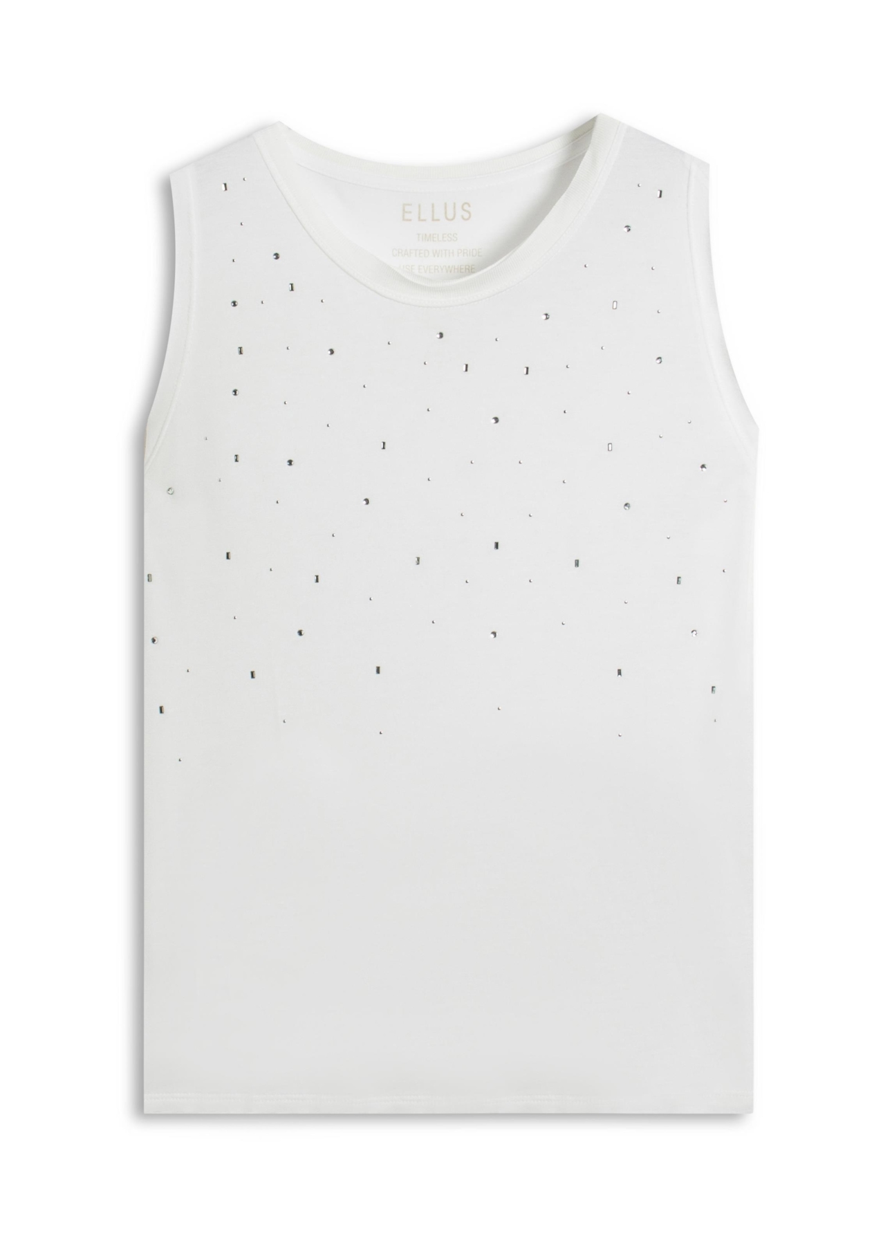 Blusa  Visco Shine Hotfix Off White