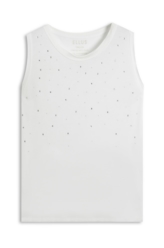 Blusa  Visco Shine Hotfix Off White