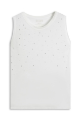 Blusa  Visco Shine Hotfix Off White