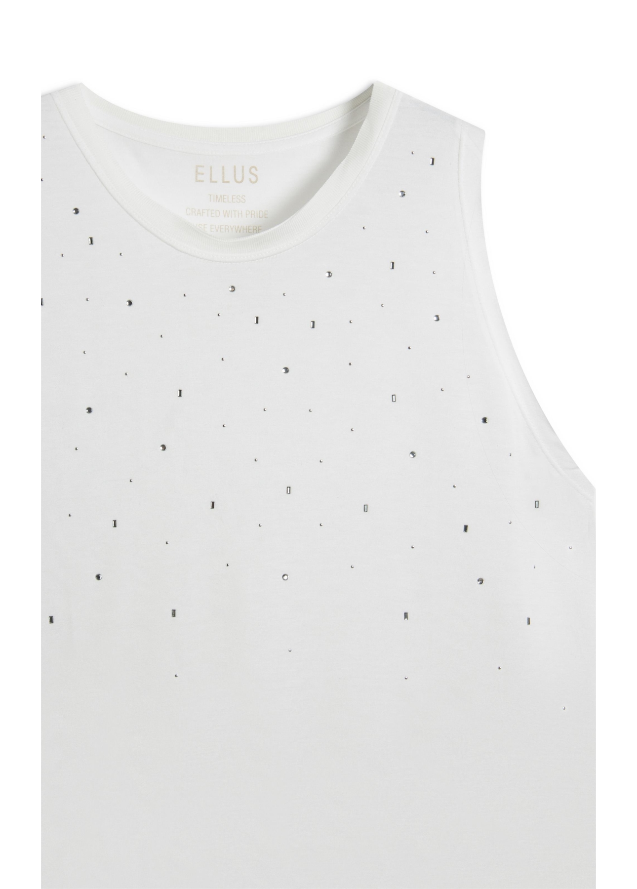 Blusa  Visco Shine Hotfix Off White
